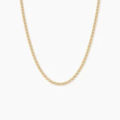 Collier Or Jaune Capucin Maille Marine