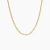 Collier Or Jaune Capucin Maille Marine