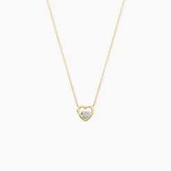 Collier Or Jaune Lenaick Oxyde De Zirconium