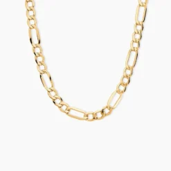 Collier Or Jaune Maille Alternée