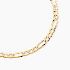 Collier Or Jaune Maille Alternée
