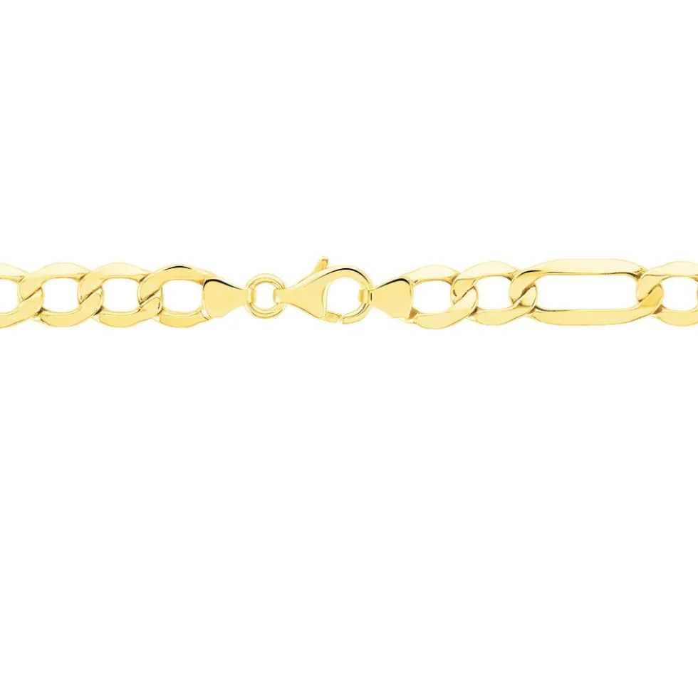 Collier Or Jaune Maille Alternée