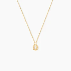 Collier Or Jaune Purete Goutte Diamant