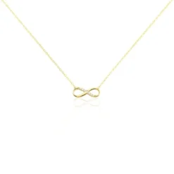 Collier Or Jaune Rosius Oxydes De Zirconium