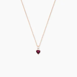 Collier Or Rose Samanta Rhodolite