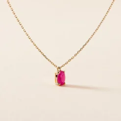 Collier Ovale Or Jaune Rubis