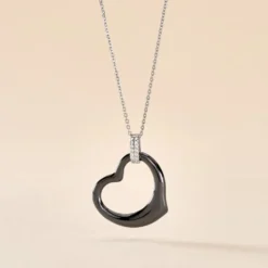 Collier Pam Argent Blanc Céramique Et Oxyde De Zirconium