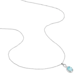 Collier Passion Or Blanc Topaze Et Oxyde De Zirconium