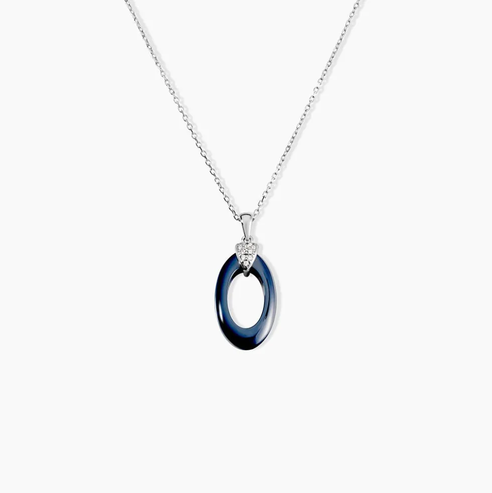Collier Peer Argent Blanc Oxyde De Zirconium
