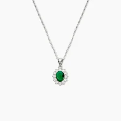 Collier Perez 2 Argent Blanc Oxyde De Zirconium