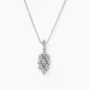 Collier Petales Argent Blanc Oxyde De Zirconium