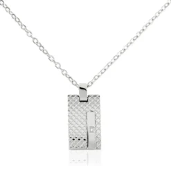 Collier Phebus Him Acier Blanc Diamant