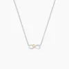 Collier Phedra Or Jaune Argent Blanc