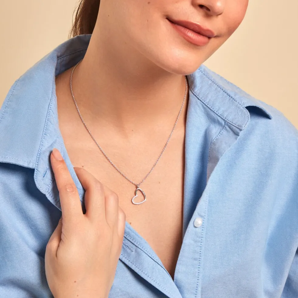 Collier Phila Argent Blanc Oxyde De Zirconium