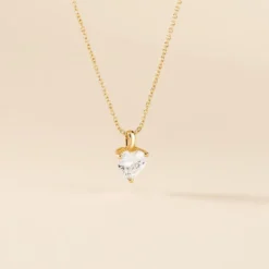 Collier Plaqué Or Caner Oxydes De Zirconium