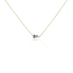 Collier Plaqué Or Era Pierre De Synthèse