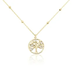 Collier Plaqué Or Heribald Oxydes De Zirconium