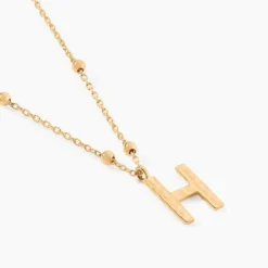 Collier Plaqué Or Jaune Lettra