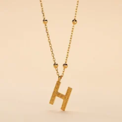 Collier Plaqué Or Jaune Lettra