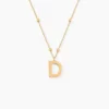 Collier Plaqué Or Jaune Lettra