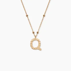 Collier Plaqué Or Jaune Lettra