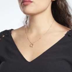 Collier Plaqué Or Jaune Lettra