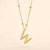 Collier Plaqué Or Jaune Lettra
