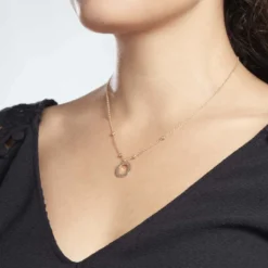 Collier Plaqué Or Jaune Lettra