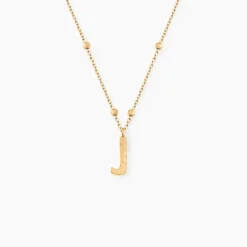 Collier Plaqué Or Jaune Lettra