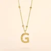Collier Plaqué Or Jaune Lettra