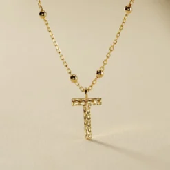 Collier Plaqué Or Jaune Lettra