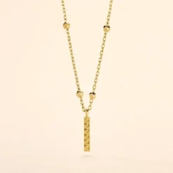 Collier Plaqué Or Jaune Lettra