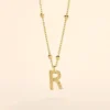 Collier Plaqué Or Jaune Lettra