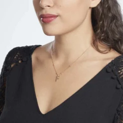Collier Plaqué Or Jaune Lettra