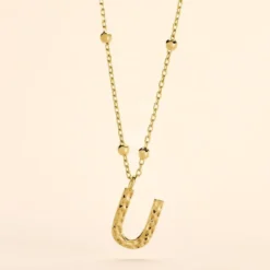Collier Plaqué Or Jaune Lettra