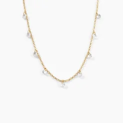 Collier Plaqué Or Oxydes De Zirconium