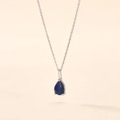Collier Pluie D'Eclat Or Blanc Saphir