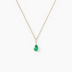 Collier Pluie D'Eclat Or Jaune Emeraude