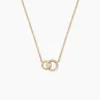 Collier Poeae Plaqué Or Jaune Oxyde De Zirconium
