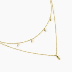 Collier Poem Argent Jaune Péridot