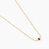Collier Poem Argent Jaune Rhodolite Oxyde De Zirconium