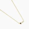 Collier Poem Argent Jaune Rhodolite Oxyde De Zirconium
