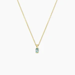 Collier Poem Argent Jaune Topaze