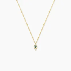 Collier Poem Argent Jaune Topaze Oxyde De Zirconium
