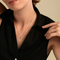 Collier Poem Argent Jaune Topaze Bleu Sky