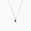 Collier Poem Argent Jaune Tourmaline
