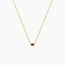 Collier Poem Argent Jaune Tourmaline