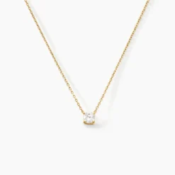Collier Ponama Or Jaune Oxyde De Zirconium