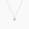 Collier Purete Or Blanc Diamant