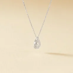 Collier Purete Or Blanc Diamant
